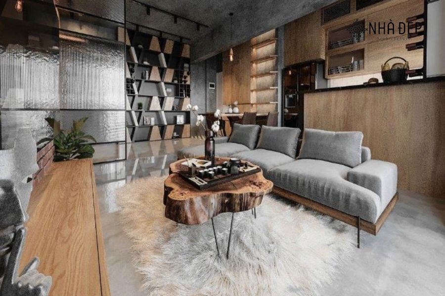 Hình 10: Mẫu sofa phong cách Industrial sang trọng, quý phái